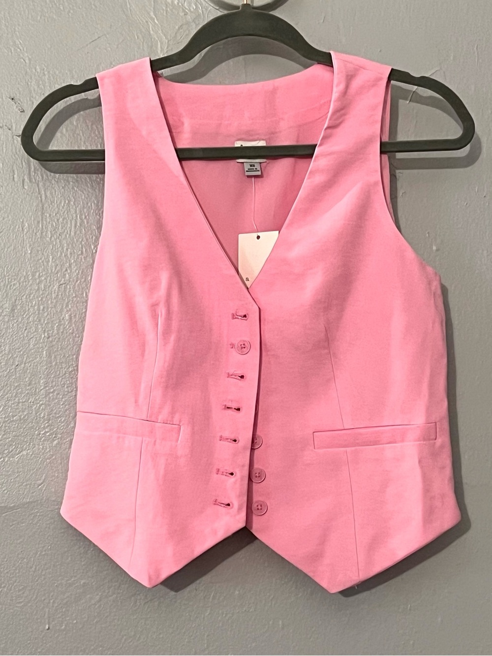 Brand New Pink Button-up Vest